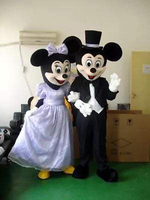 Wedding Mickey Mouse Minnie Mascot Costume Xmas Party Fancy Dress Adult Gift • $176.69