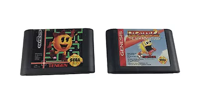 Sega Genesis Pac-Man 2 The New Adventures & Ms. Pac-Man Carts Only Tested • $17.99