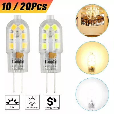 10/20Pcs G4 20W 2835 SMD Bi-pin 12 LED Lamp Light Bulb DC 12V 6000K White& Warm • $11.48