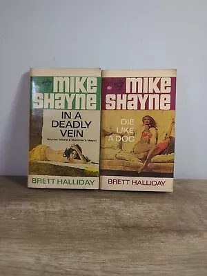 Die Like A Dog: A Mike Shayne Mystery Dell 1967 And In A Deadly Vein 1968 • $8.50