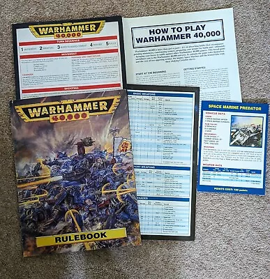 1993 Warhammer 40000 40K Rulebook Wargear Codex Imperialis By Games Workshop • £15