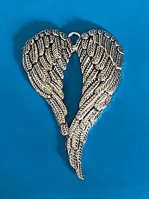 LARGE ANGEL WINGS CHARMS PENDANTS TIBETAN SILVER 70mm TOP QUALITY • £3.60