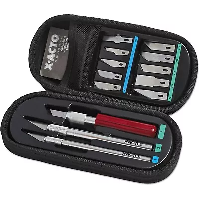 X-ACTO Compression Basic Knife Set 3 Knives 13 Blade Soft Carry Case 17 Count • $19.95