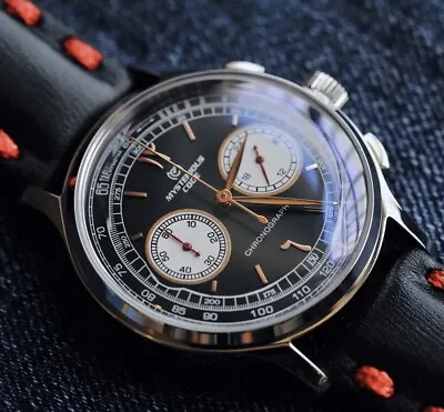 Luftwaffe Pilot MYSTERIOUSCODE Vintage WW2 Military Wristwatch Leather Strap • $134.99