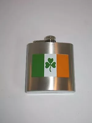  Irish Ireland Shamrock Stainless Steel 6oz Flask • $12.88