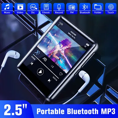 Bluetooth 5.0 MP4 MP3 Music Player 2.5  Full Touch HiFi Lossless Sound FM Radio • $25.64
