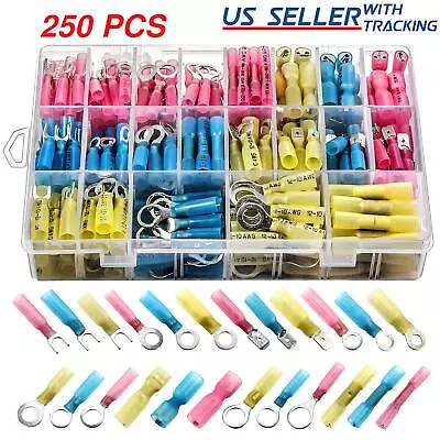 Heat Shrink Wire Connector DIY Kit 250PCS Waterproof Marine Automotive Terminal • $17.84