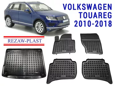 Floor Liners For Volkswagen Touareg 2010-2018 Floor Mats & Cargo Mat All Weather • $194.99