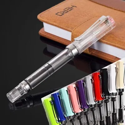 $9.95 • Buy Lanbitou 3059 Piston Fill Demonstrator Fountain Pen, Fine Nib, 11 Color Options