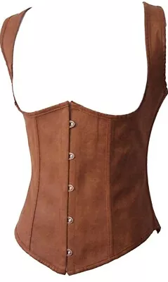 Alivila.Y Fashion Corset Womens Faux Leather Steampunk Corsets Victorian Bustier • $29.90