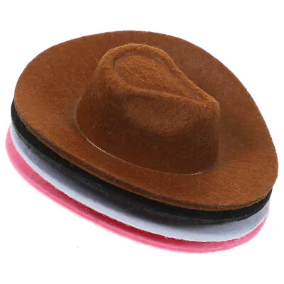  4 Pcs Mini Cowboy Hat Tiny Hats For Crafts Miniature Party Doll Dress Up Caps • $12.29