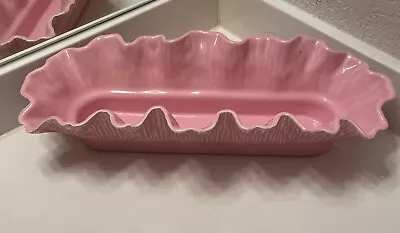 Vtg Miramar Of California Pink Ruffle Pottery 1955 # 255 Console Bowl/planter • $22.95