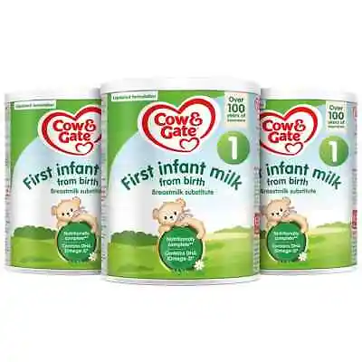 Cow&Gate First Infant Milk Stage 1 From Birth Formula Powder Substitute 3x700g • £32.99