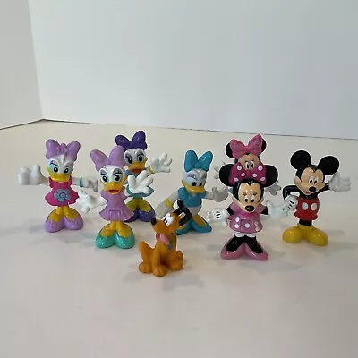 Disney Clubhouse Mickey Minnie Mouse Bendable Figures Daisy Pluto Set Of 8 • $14.99