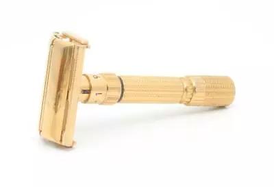 Vintage 1959 E-4 Gillette Gold EXECUTIVE FAT BOY Adjustable Safety Razor CLEAN • $224.99