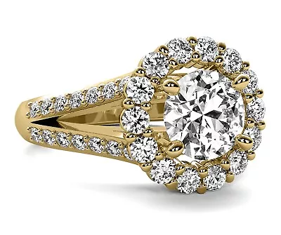 Flower Halo 1.79 Carat VS1/G Round Cut Lab Created Diamond Engagement Ring 14k • $1595