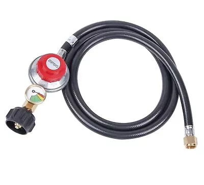 GasSaf 5FT Adjustable Propane Regulator High Pressure Propane Regulator Hose... • $28.40
