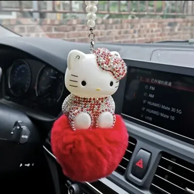 Cute Hello Kitty Auto Car Hanging Drop(very Nice & Lovely）Red ❤️Great Gift 🎁 • $29.98