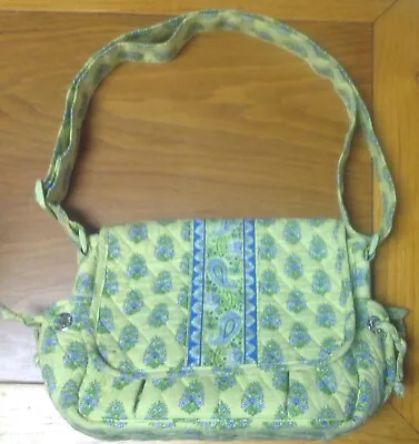 Vera Bradley Citrus Lime Green Elephant Lindsay Lindsey Shoulder Crossbody Bag • $19.99