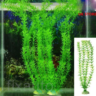 £2.99 • Buy Artificial Fake Plastic Water Grass Plants Fish Tank Aquarium Ornament Decor UK