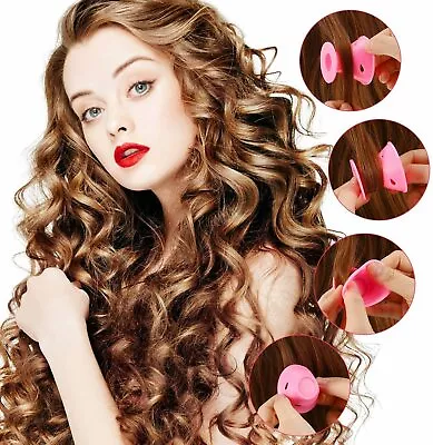 10PC DIY Magic Hair Curler Silicone Curlers Set Self Rollers For Long Short Hair • £2.52