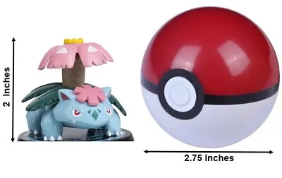 2.75  Pokemon Pokeball With Venusaur Figure   -- Brand New -- • $8.99