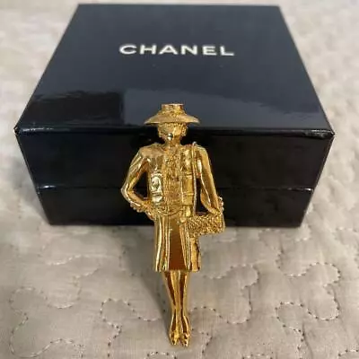 CHANEL Mademoiselle Vintage Brooch Gold Vintage 0322T • $871.98