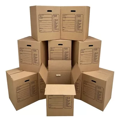 UBMOVE 10 Premium Large Corrugated Moving Boxes With Handles 18  X 18  X 24  • $46.75