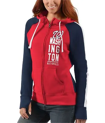G-III Sports Womens Washington Nationals Hoodie Sweatshirt Red Large • $45.89