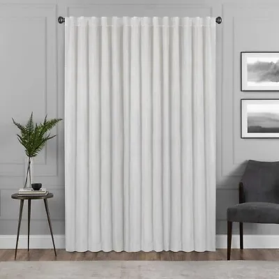 Eclipse Absolute Zero Black Out Curtain Drapes 50  X 108  Harper Velvet Snow • $25