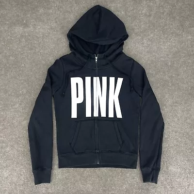 Victorias Secret PINK Womens XS Jacket Full Zip Hoodie Perfect Sweatshirt Cotton • $14.87