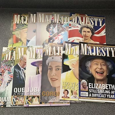 Majesty Magazine 11 Issues - Queen Elizabeth II Coronation & Diamond Jubilee • $25.20