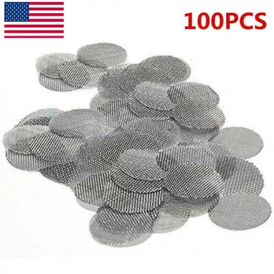 100pcs Pipe Screens Stainless Steel Metal Tobacco Smoking Pipe Filters 3/4Inch • $2.09