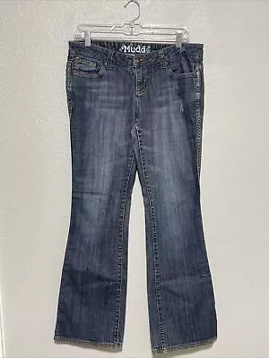 Mudd Sz 11 Bootcut Skinny Jeans Stretch Pockets 34 X 31.5 Blue • $6.30