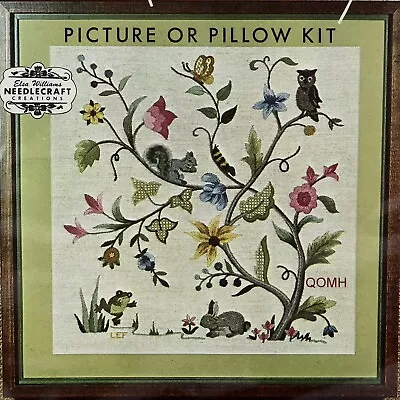 No Yarn! Elsa Williams WOODLAND Tree Of Life Vintage Crewel Embroidery Kit Jacob • $59.99