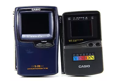 Casio TV-980 & Casio EV-200 Set Of Two Pocket Color LCD TV • $24.99