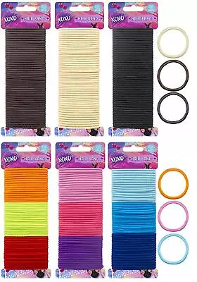 £3.45 • Buy 48 THICK Hair Bands Elastics Bobbles Girls Kids School Ponies Ties UK Quality