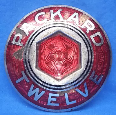 Vintage 1933-1939 Packard Twelve Hub Enamel Emblem • $175