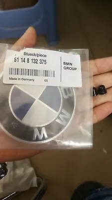 $29.99 • Buy GENUINE BMW Hood Emblem Roundel With Grommets INCLUDED- 82mm (OEM# 51148132375)