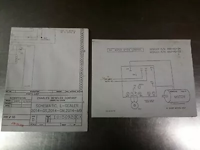 Beseler L-Sealer Schematic For 2014-GS 2014-GM 2014-MB DC Motor Control 660-40 • $12.99