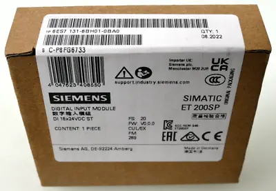 New Siemens 6ES7131-6BH01-0BA0 6ES71316BH010BA0 ET 200SP Digital Input Module • $73.11