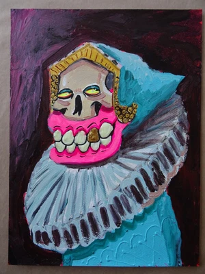 £550 • Buy Sweet Toof X3 Not Banksy STIK Invader Hirst Painting Print