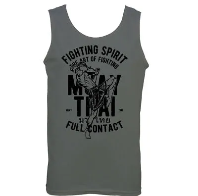 Muay Thai Full Contact Mens Martial Arts Vest MMA Kick Boxing Training Tank Top • $14.92