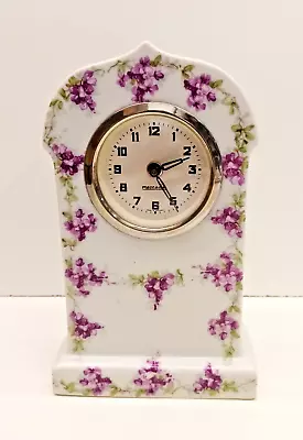 Vintage Ceramic Mantel Clock By Mercedes West Germany Mechanical Movement • $31.05