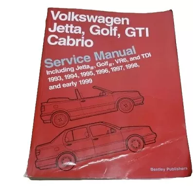 Bentley 1993- Early 1999 Volkswagen Jetta Gold GTI Cabiro Service Manual Book • $55