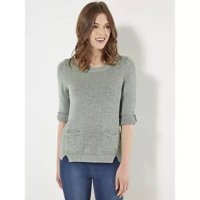 £24.99 • Buy White Stuff Rosie Linen Rich Knit Summer Jumper UK 14