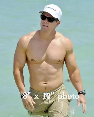 MARK WAHLBERG Coming Out Of Surf Candid Shirtless Beefcake Photo (188) • $14.99