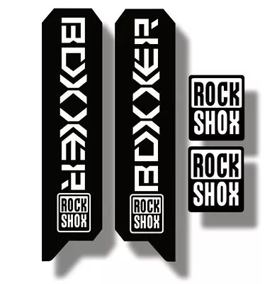 Rock Shox Boxxer Mountain Bike Cycling Decal Kit Sticker Adhesive Black Theme • $19.99