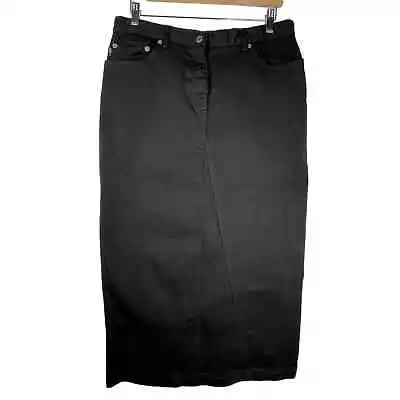 Ralph Lauren Jeans Co Black Denim Maxi Skirt 14 • $45