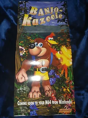 Vintage Authentic Nintendo Power Poster Banjo-Kazooie N64 Poster RARE VHTF • $150